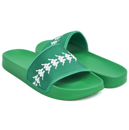 New Kappa 222 Banda Adam 12 Slide Green-White UNISEX SIZE 12