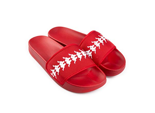 Kappa New Kappa 222 Banda Adam 12 Slide Red Blaze-White UNISEX SIZE 12 - Apparel & Accessories > Shoes > Flats Footwear