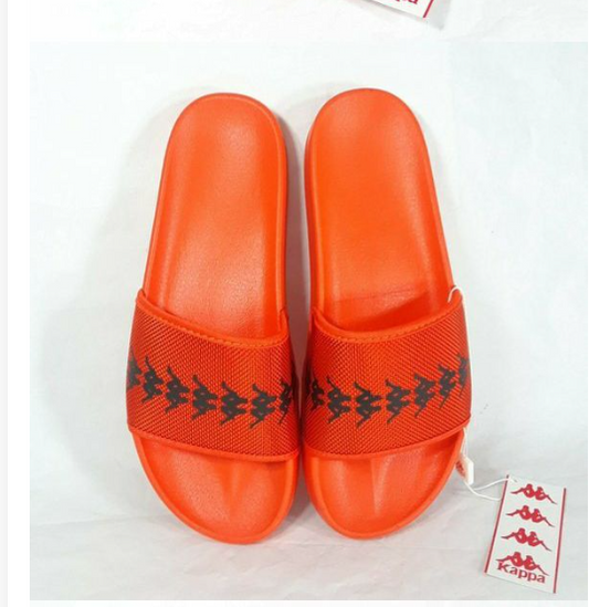 Kappa New Kappa 222 Banda Adam 12 Slide Orange Flame-Black UNISEX SIZES 7- 8 - Apparel & Accessories > Shoes > Flats Footwear