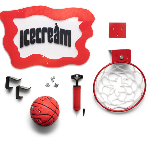 ICECREAM New ICECREAM BBC Slam Dunk Mini Basketball Hoop w/Ball & Air Pump MSRP $140 - Toys & Games > Toys > Sports Toys > Ba