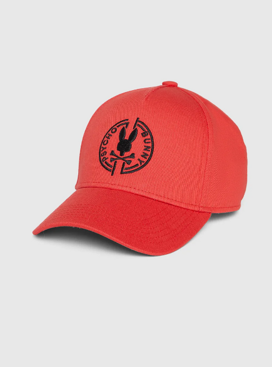 Psycho Bunny New Psycho Bunny Santa Fe Baseball Cap Chili Red MSRP $50 - Apparel & Accessories > Clothing Accessories > Hats 