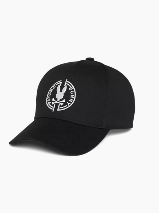 Psycho Bunny New Psycho Bunny Santa Fe Baseball Cap Black MSRP $50 - Apparel & Accessories > Clothing Accessories > Hats > Ba