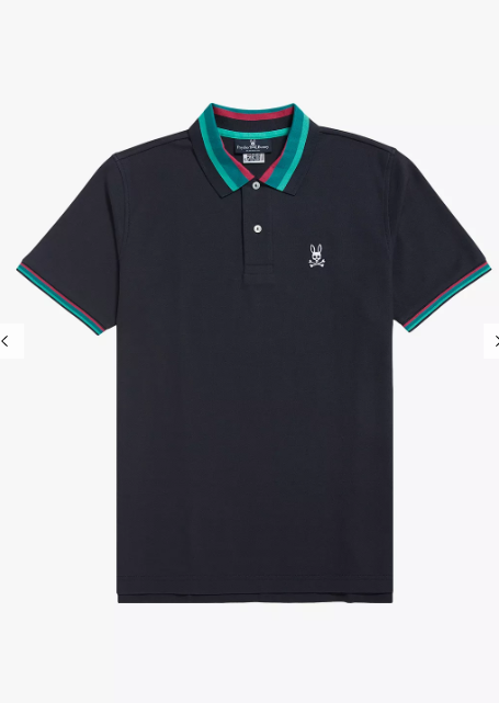 Psycho Bunny New Psycho Bunny Mens Oliver Tipped Polo Navy MSRP $98 SIZE 4-S - Apparel & Accessories > Clothing > Clothing To