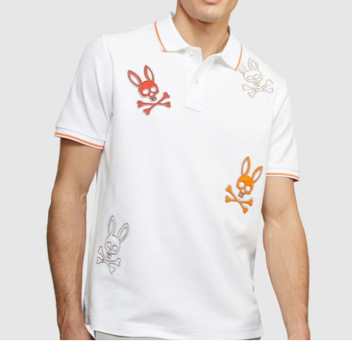 Psycho Bunny New Psycho Bunny Mens Keswick Polo MSRP $125 SIZE 2-XXS Colors-White/Deep Royal - Apparel & Accessories > Clothi