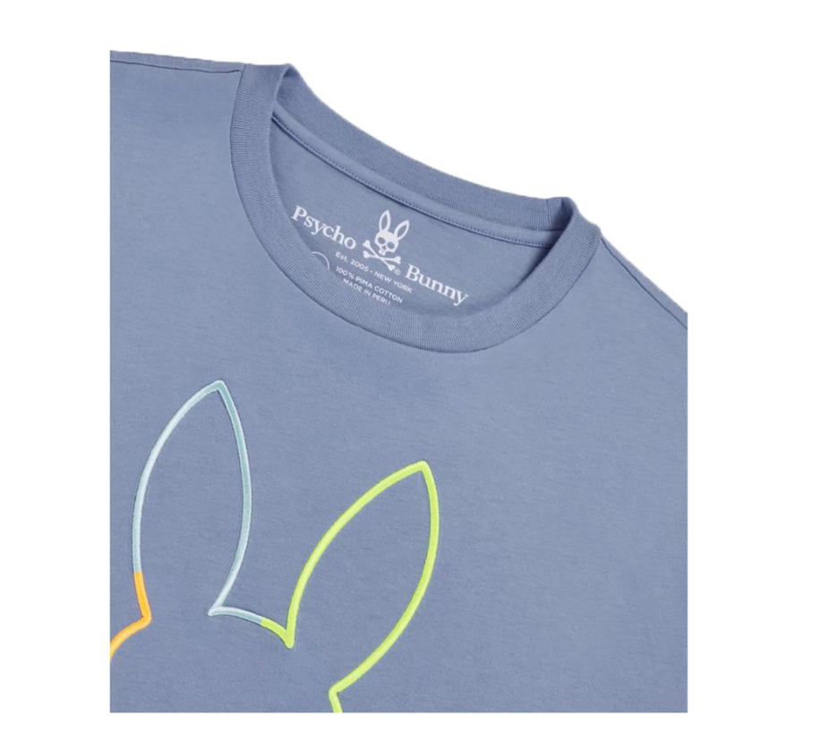 New Psycho Bunny Mens Sheffield Tee Lapis Blue MSRP $55 Size 3XL