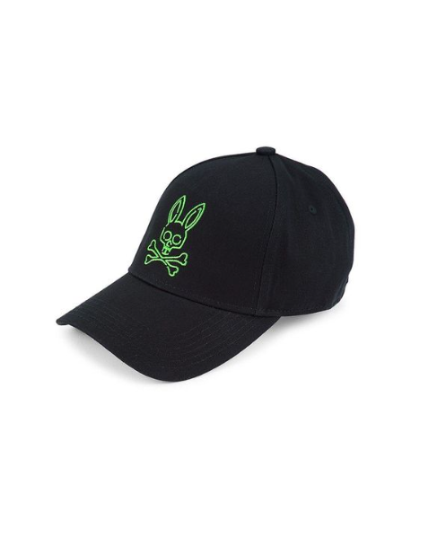 Psycho Bunny NEW Psycho Bunny Mens Flavin Baseball Cap Black MSRP $45.00 - ONE SIZE - Apparel & Accessories > Clothing Access