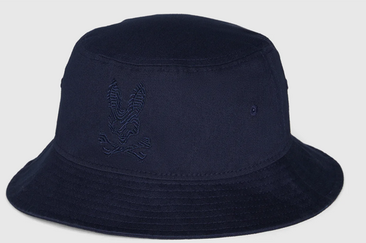 Psycho Bunny New Psycho Bunny Mens Edge Bucket Navy Hat MSRP $60.00 - ONE SIZE - Apparel & Accessories > Clothing Accessories