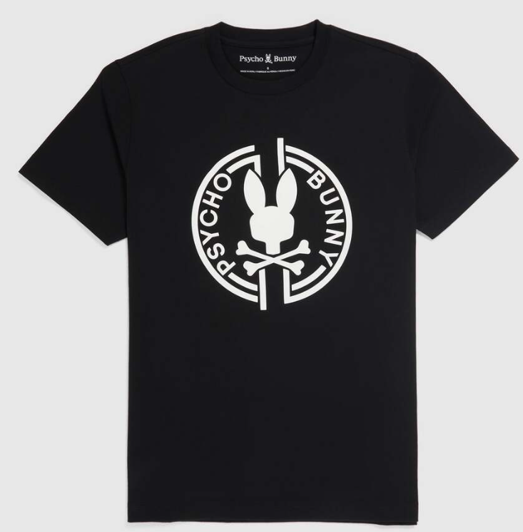 Psycho Bunny New Psycho Bunny Mens Santa Fe Graphic Tee Black MSRP $65 Size XS - Apparel & Accessories > Clothing > Clothing 