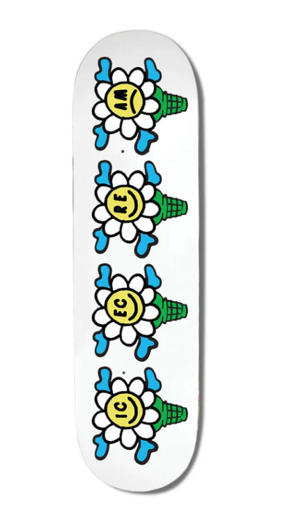 ICECREAM NEW ICECREAM FLORAL SKATE DECK MSRP $65 - Sporting Goods > Outdoor Recreation > Skateboarding > Skateboard Parts > S