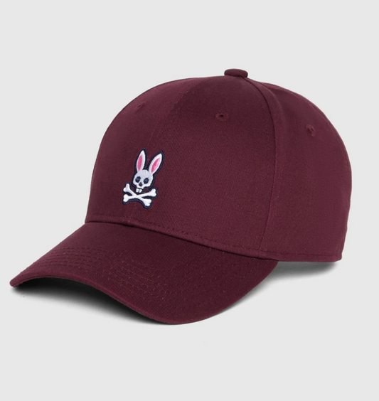 New Psycho Bunny Lowe Baseball Cap Crimson O/S one size Adjustable MSRP $35